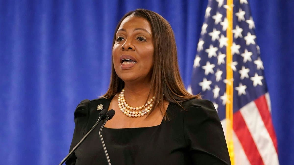 Letitia James durante una conferencia de prensa en una imagen de archivo