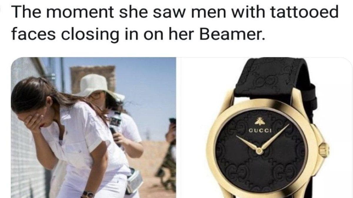 Meme de AOC en la frontera