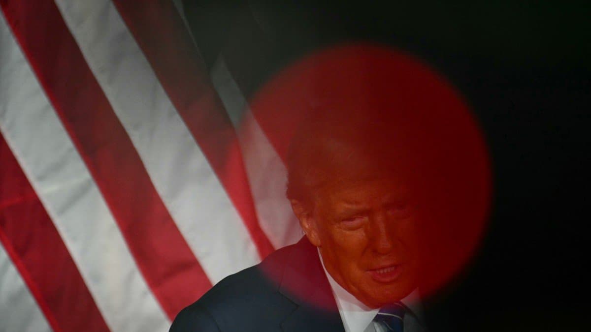 Donald Trump durante un mitin en Wisconsin. (Foto por Jim WATSON / AFP)