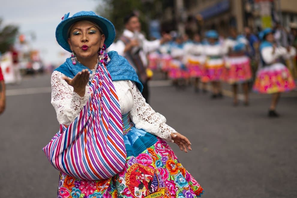 Desfile hispánico en EEUU (Imagen de archivo)