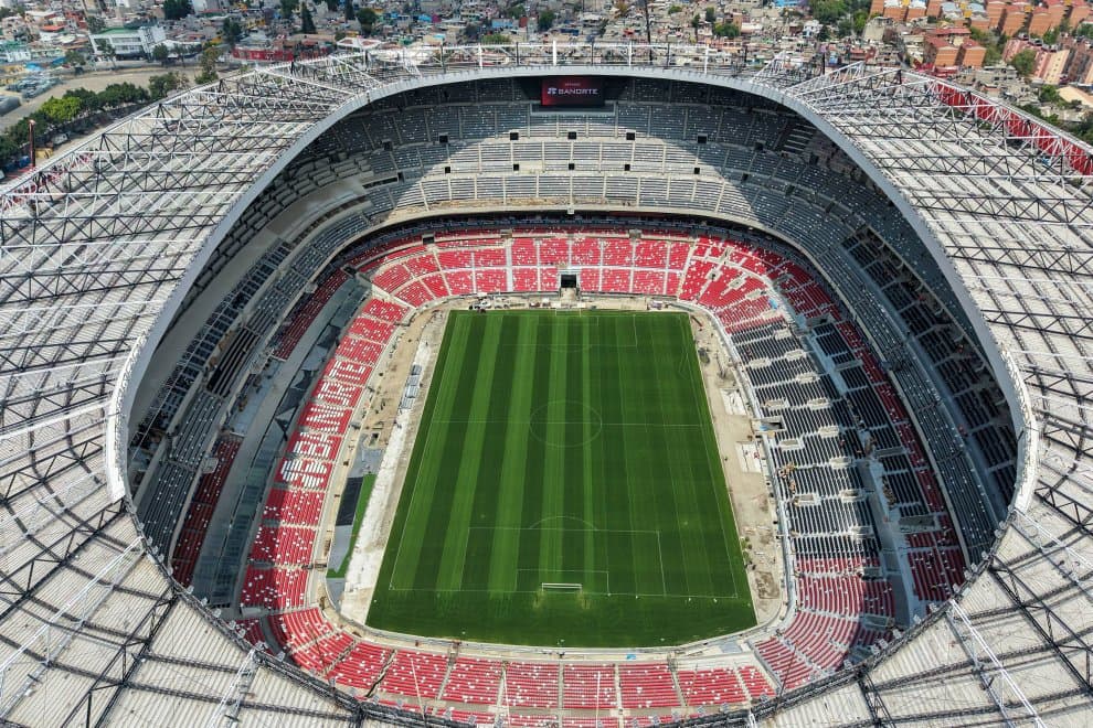 Vista cenital del Estadio Azteca. Imagen de archivo