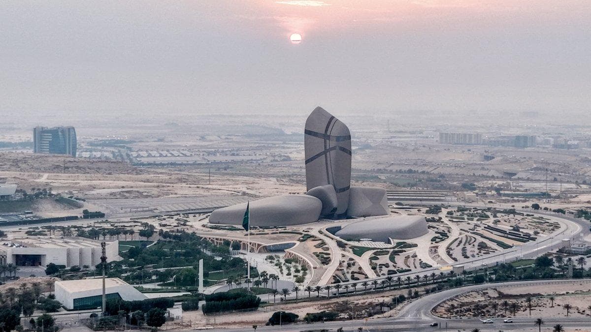 Vista aérea de la sede de Aramco, la compañía petrolera de Arabia Saudita