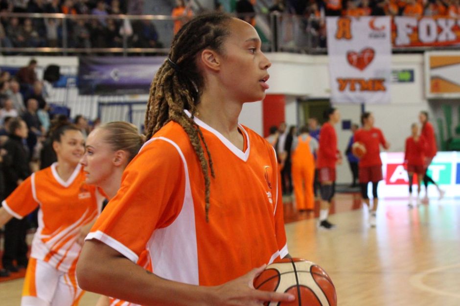 La jugadora de baloncesto estadounidense Brittney Griner, que actualmente milita en las UMMC Ekaterinburg.