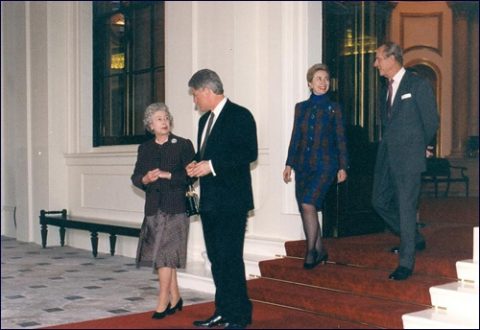Bill Clinton e Isabel II / Bill Clinton Archive.