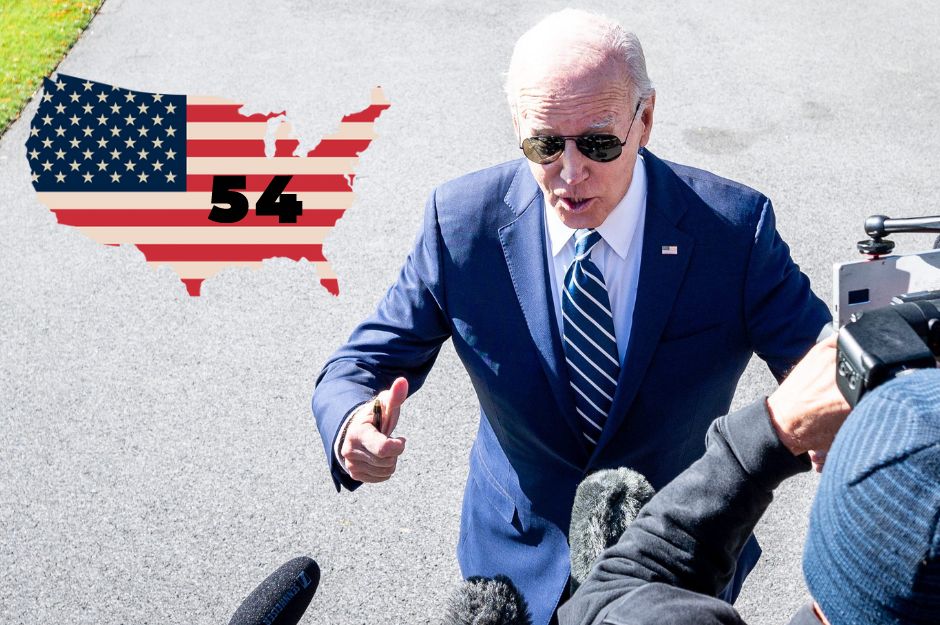 Joe Biden bandera EEUU