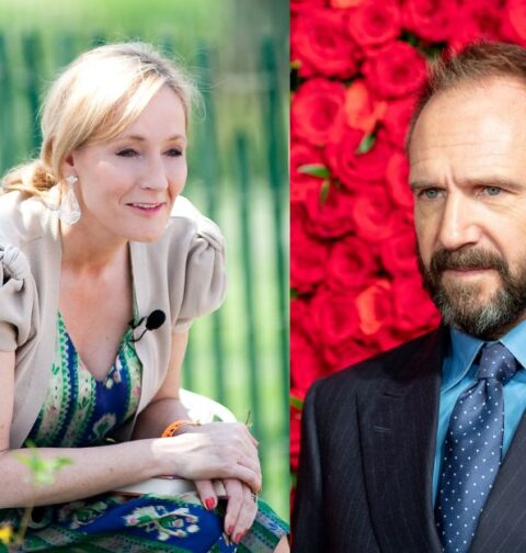 J.K. Rowling y Ralph Fiennes
