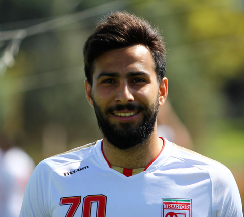 Amir Nasr-Azadani, el futbolista iraní acusado.