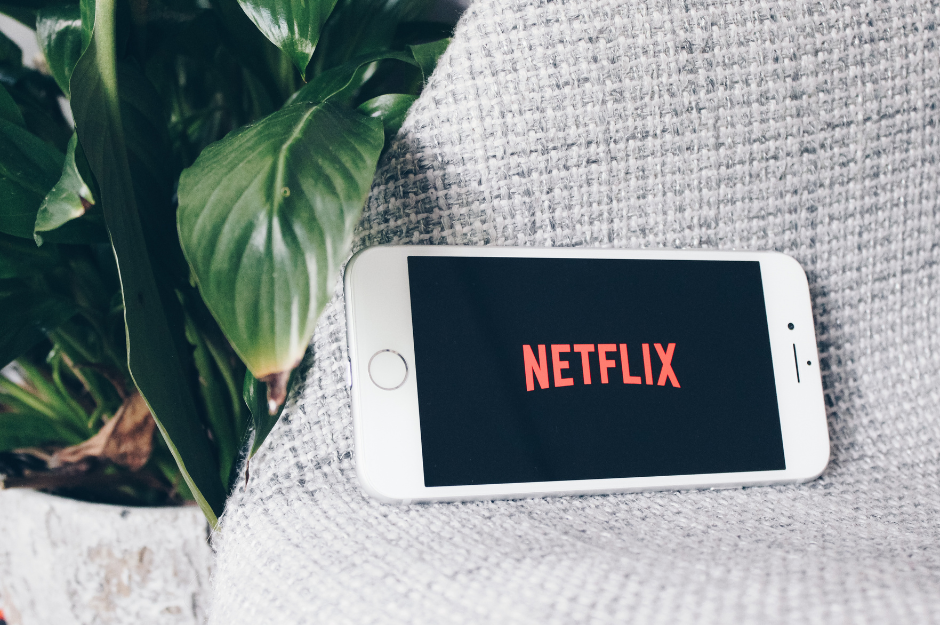Netflix platform display on an iPhone