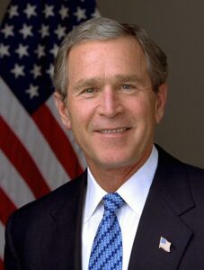 Retrato oficial de George W. Bush.