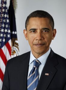 Retrato oficial de Barack Obama.