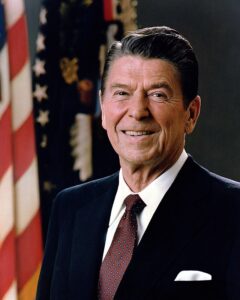 Retrato oficial de Ronald Reagan.