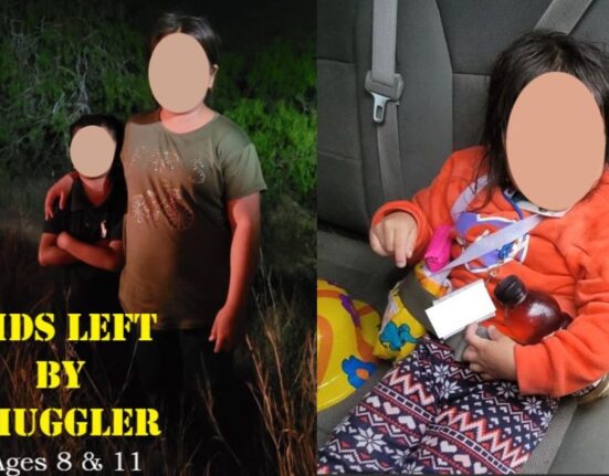 Children abandoned by traffickers at the southern border.