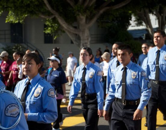Cadetes de la academia de policía de Los Angeles.