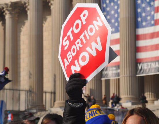 Manifestantes reclaman la prohibición del aborto.